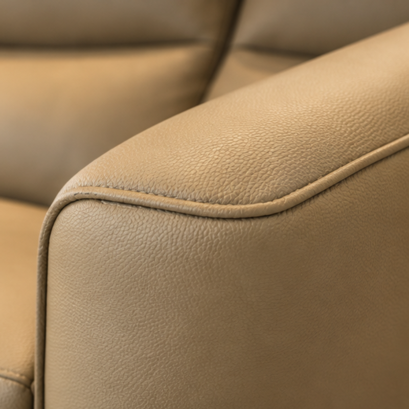 Half-Leather Olive-Green Upholstery