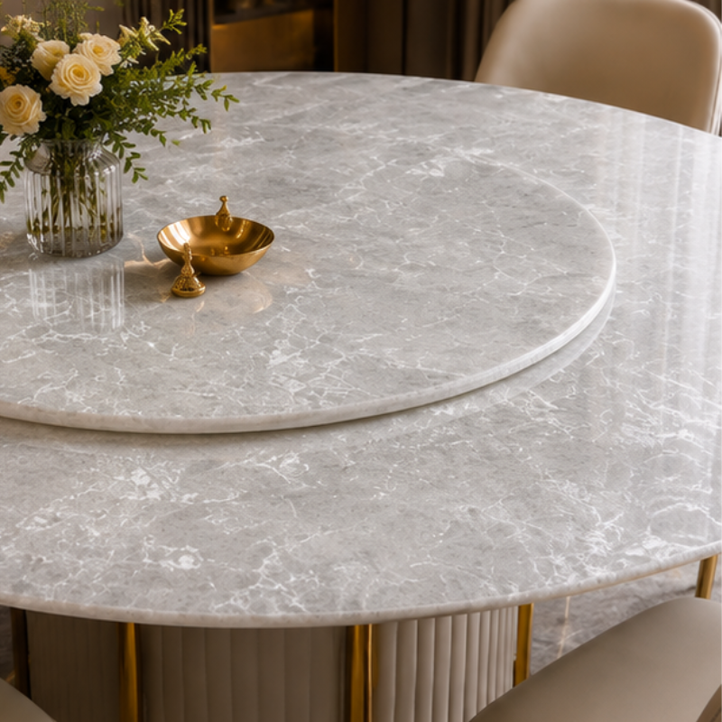 Soft Ice Diamond Veined Stone Tabletop