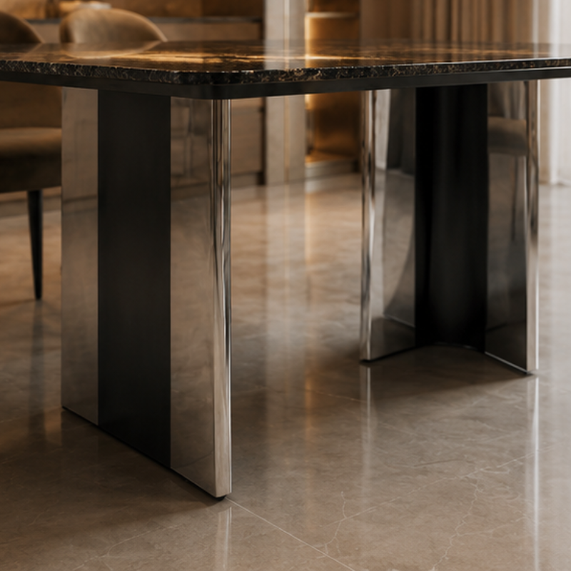 Panel Legs with Silver Edging