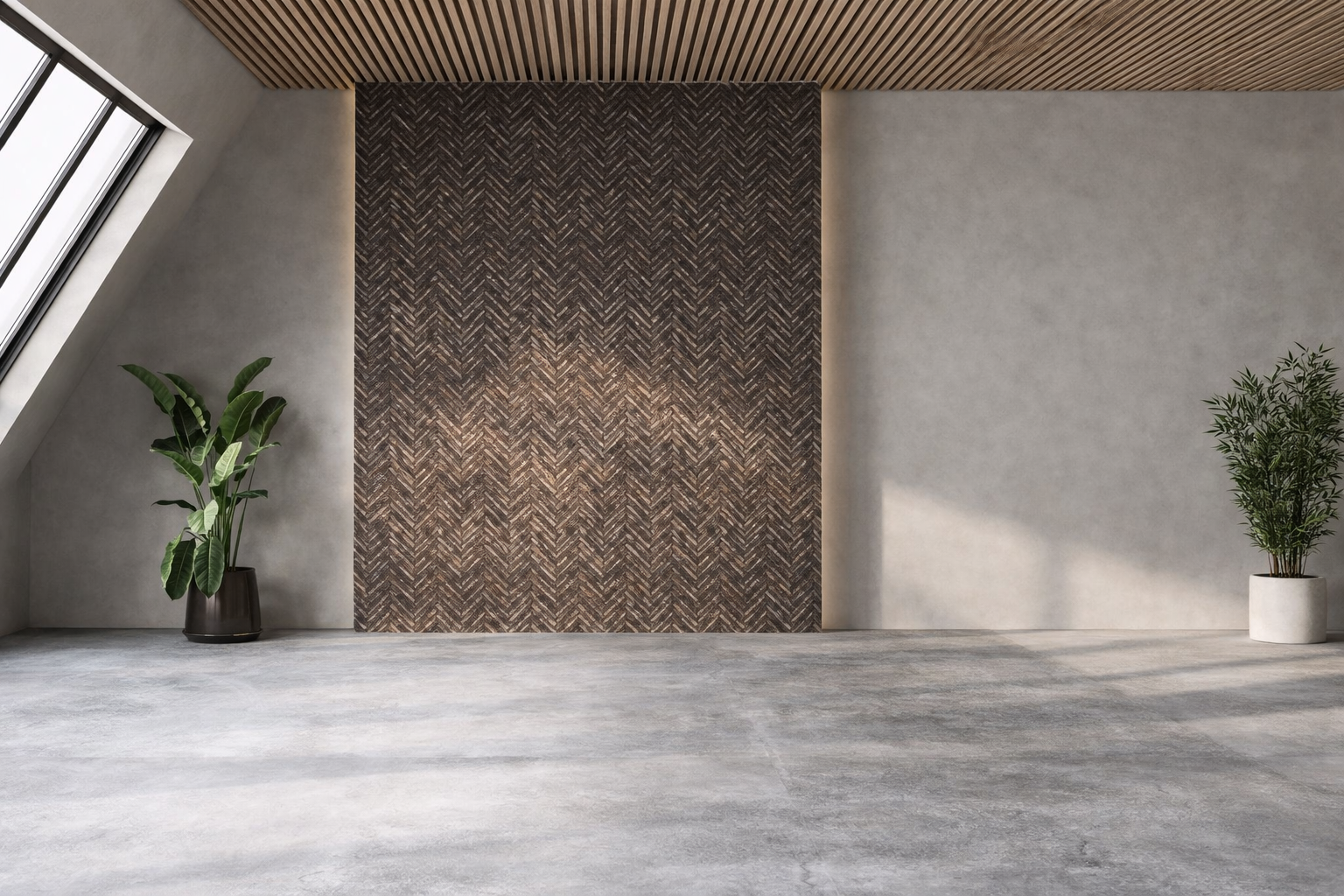 How to Cover a Herringbone Accent Wall (Without Removing It)