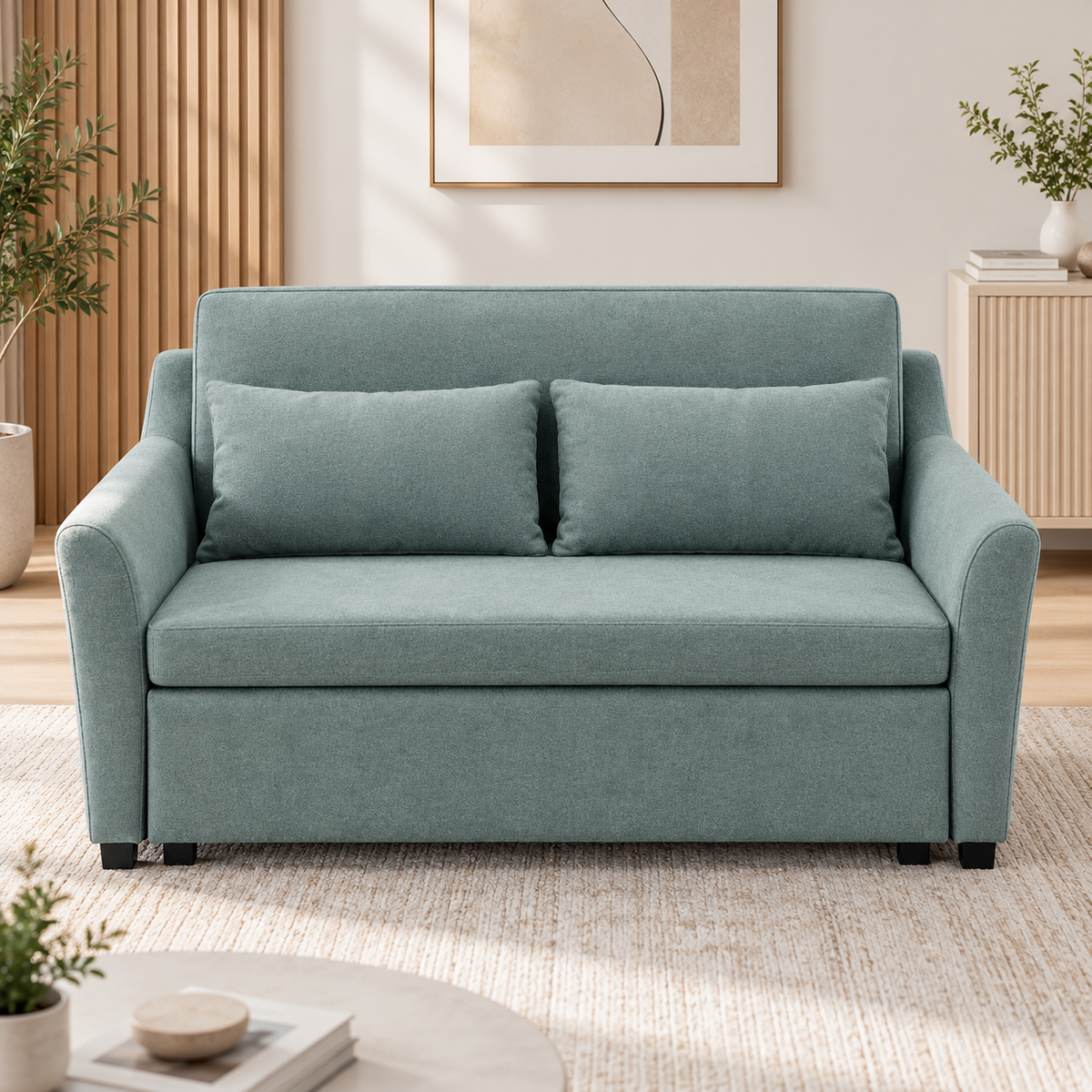 Rothesay Fold-Out Sofa Bed with Lumbar Cushions