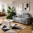 2 Seater Designer Fabric Sofa with Electronic Recliner