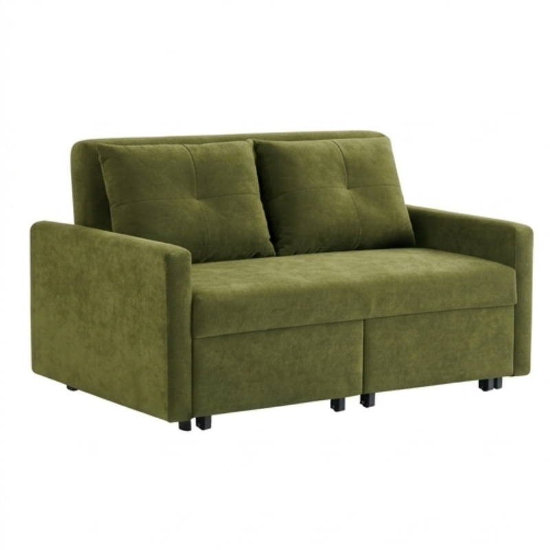 Corbetts Pull-Out Sofa Bed with Grid-Tufted Backrest Cushions