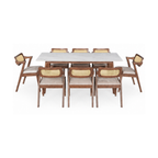Ardenwood Dining Set (1 Table + 8 Chair) by Wood Haven