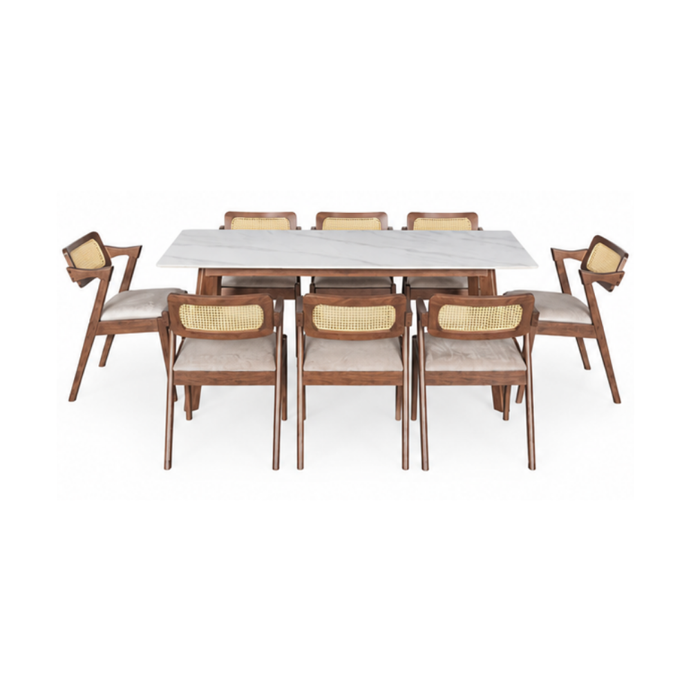Ardenwood Dining Set (1 Table + 8 Chair) by Wood Haven