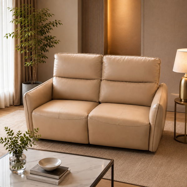 2.5 Seater Half Leather Electronic Recliner Sofa