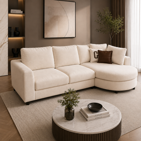 3.1m Designer Fabric Sofa