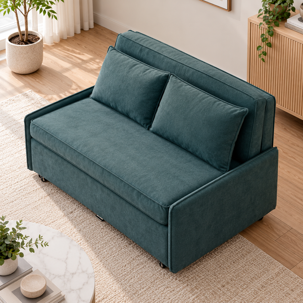Moniaive Fold-Out Sofa Bed with Storage Compartment