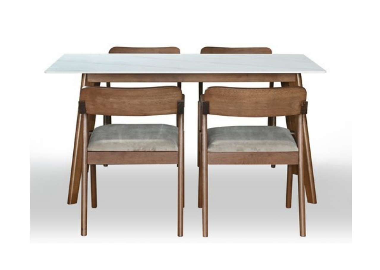 Benton Dining Set (1 Table + 4 Chair) by Wood Haven