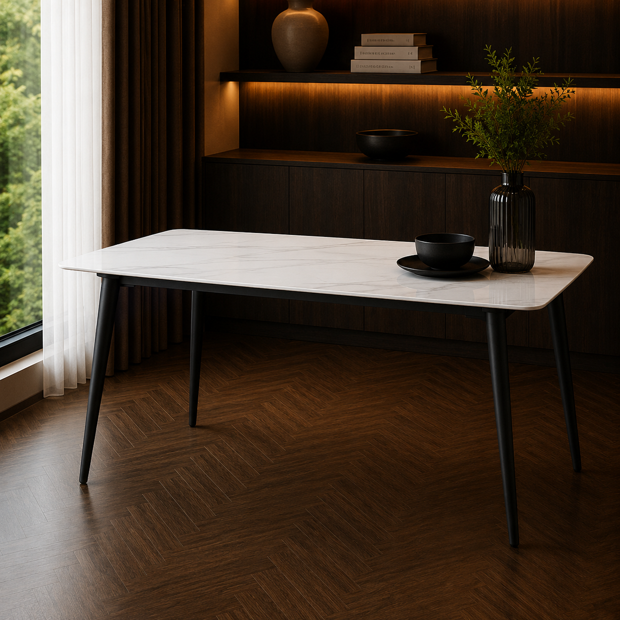 Peregrine Sintered Stone Dining Table