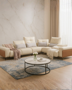 Elea Leather Sectional Sliding Sofa