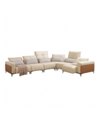 Elea Leather Sectional Sliding Sofa