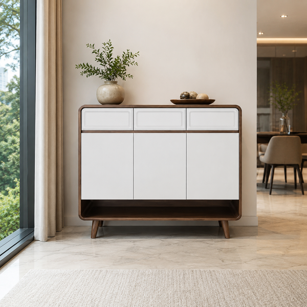 Verona 3 Door & 3 Drawer Shoe Cabinet by Wood Haven