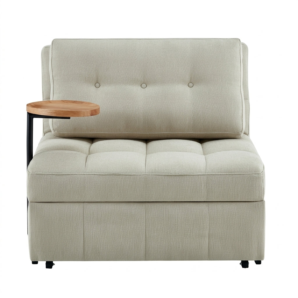 Brindle Pull-Out Sofa Bed with Adjustable Headrest