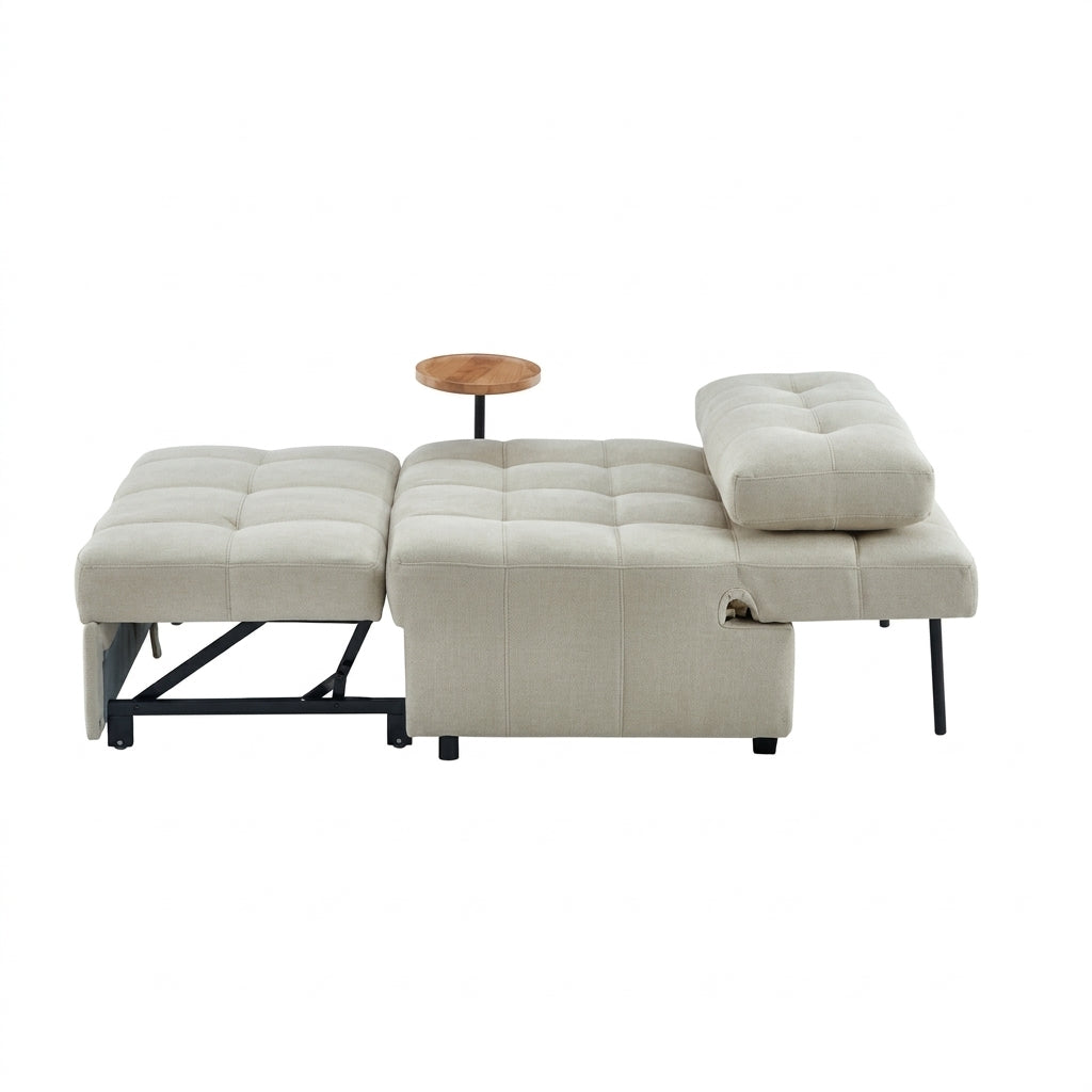 Brindle Pull-Out Sofa Bed with Adjustable Headrest