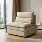 Oswich Pull-Out Sofa Bed with Two-Tier Backrest Cushion