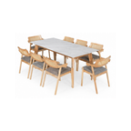 Rowan Dining Set (1 Table + 8 Chair) by Wood Haven