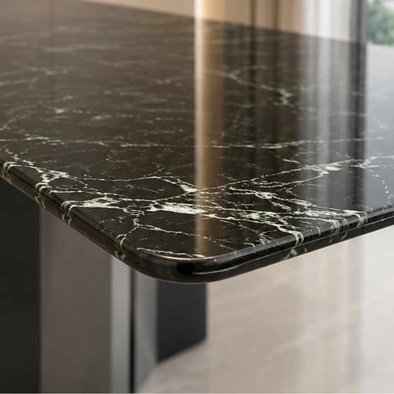 Prada Green-Black Veined Stone Tabletop