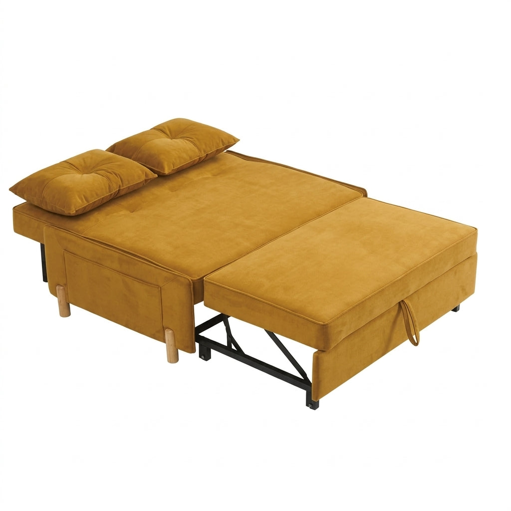 Talmere Pull-Out Sofa Bed with Diamond-Tufted Backrest Pillows