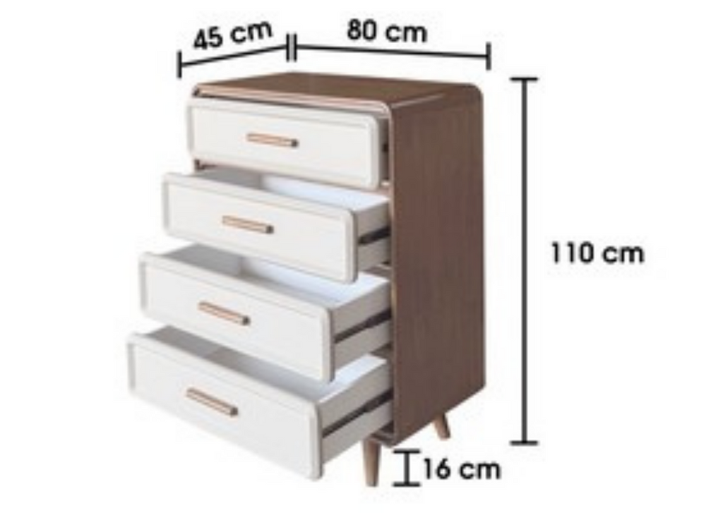 Verona 4-Drawer Side Cabinet by Wood Haven