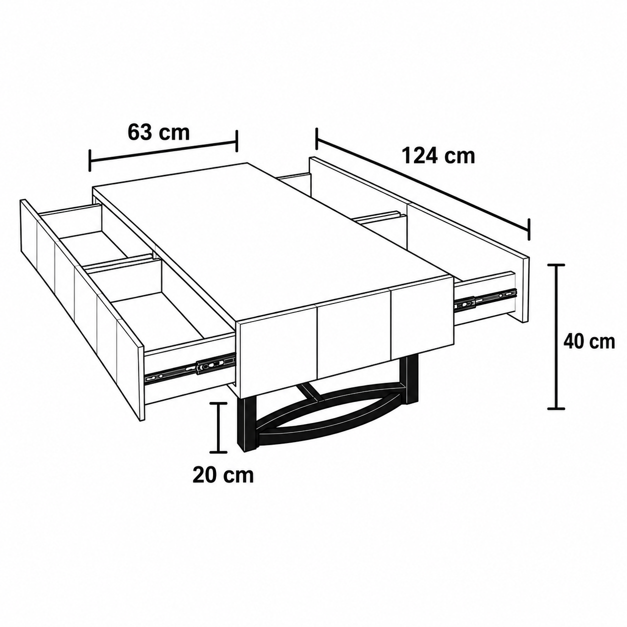 Ascend Coffee Table by Wood Haven