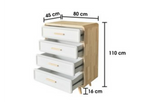 Aurelia 4 Drawer Side Cabinet by Wood Haven