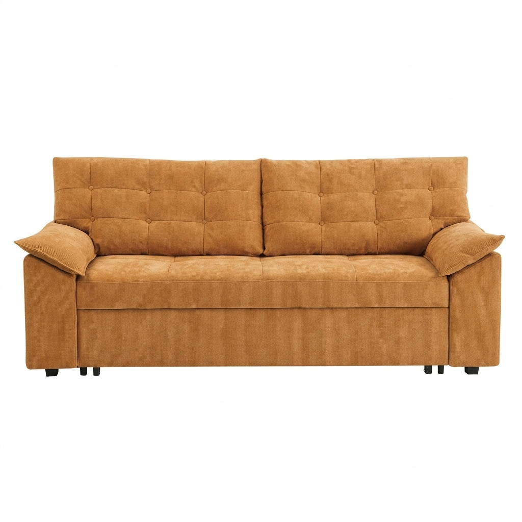 Ashcroft Pull-Out Sofa Bed with Full Box-Tufted Backrest
