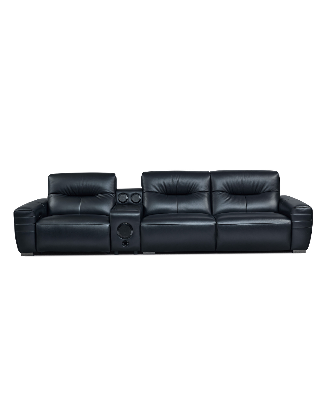 Clara Leather Sofa with Cup Holder