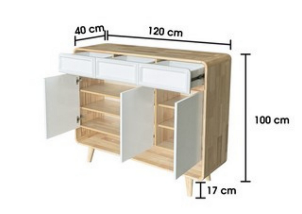 Aurelia 3 Drawer & 3 Door Shoe Cabinet by Wood Haven