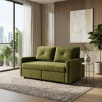 Corbetts Pull-Out Sofa Bed with Grid-Tufted Backrest Cushions