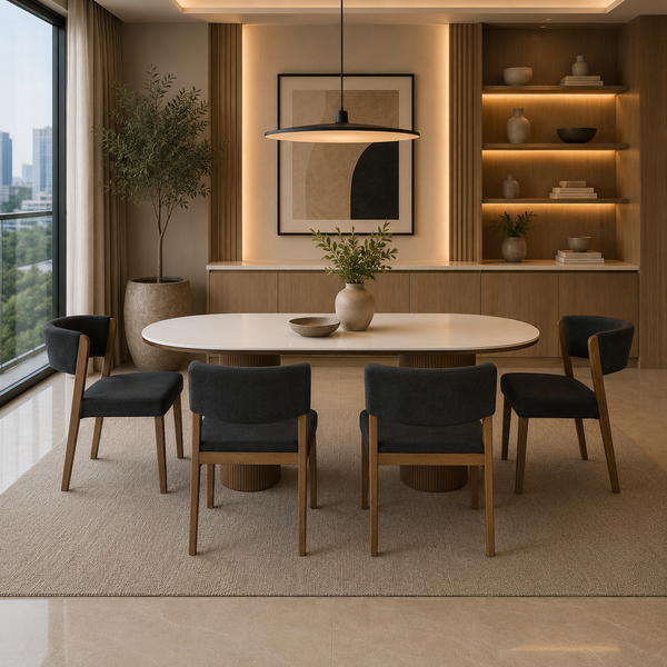 Arlo Dining Set (1 Table + 4 Chair) by Wood Haven