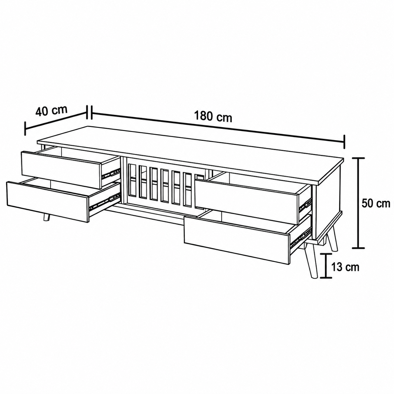 Linden TV Cabinet by Wood Haven
