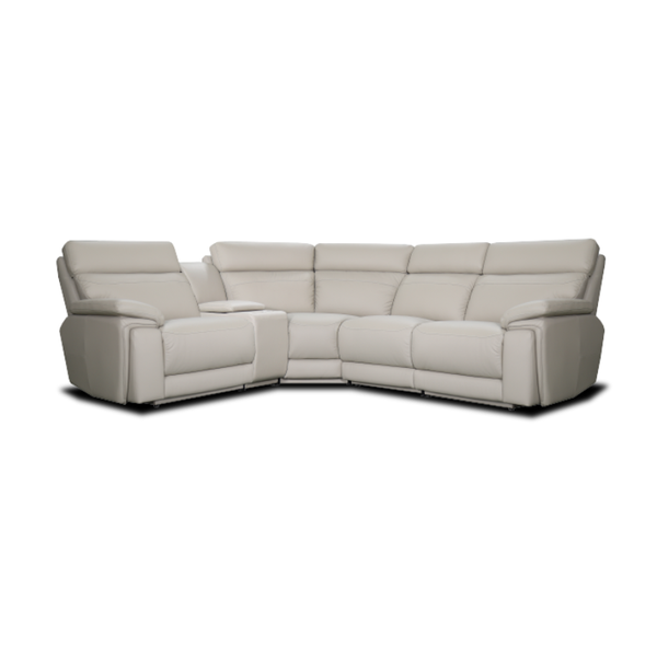 Leather Sectional Sofa with Power Recliner