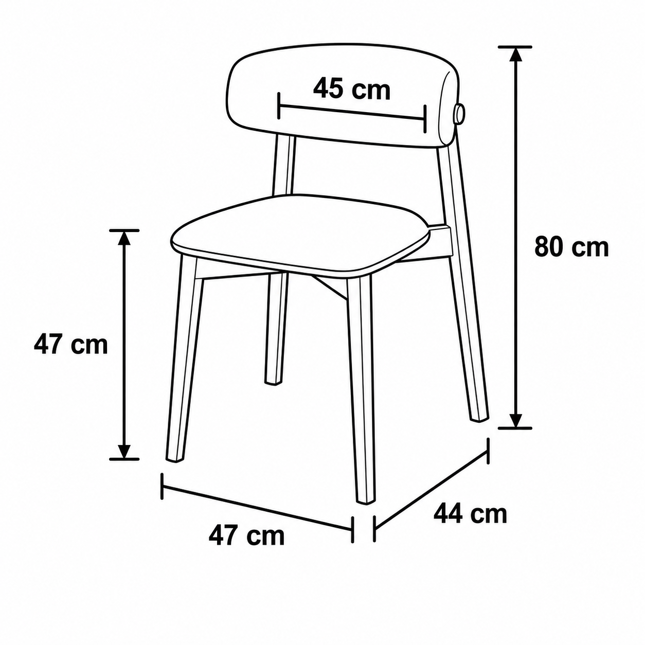 Veloura Dining Chair by Wood Haven