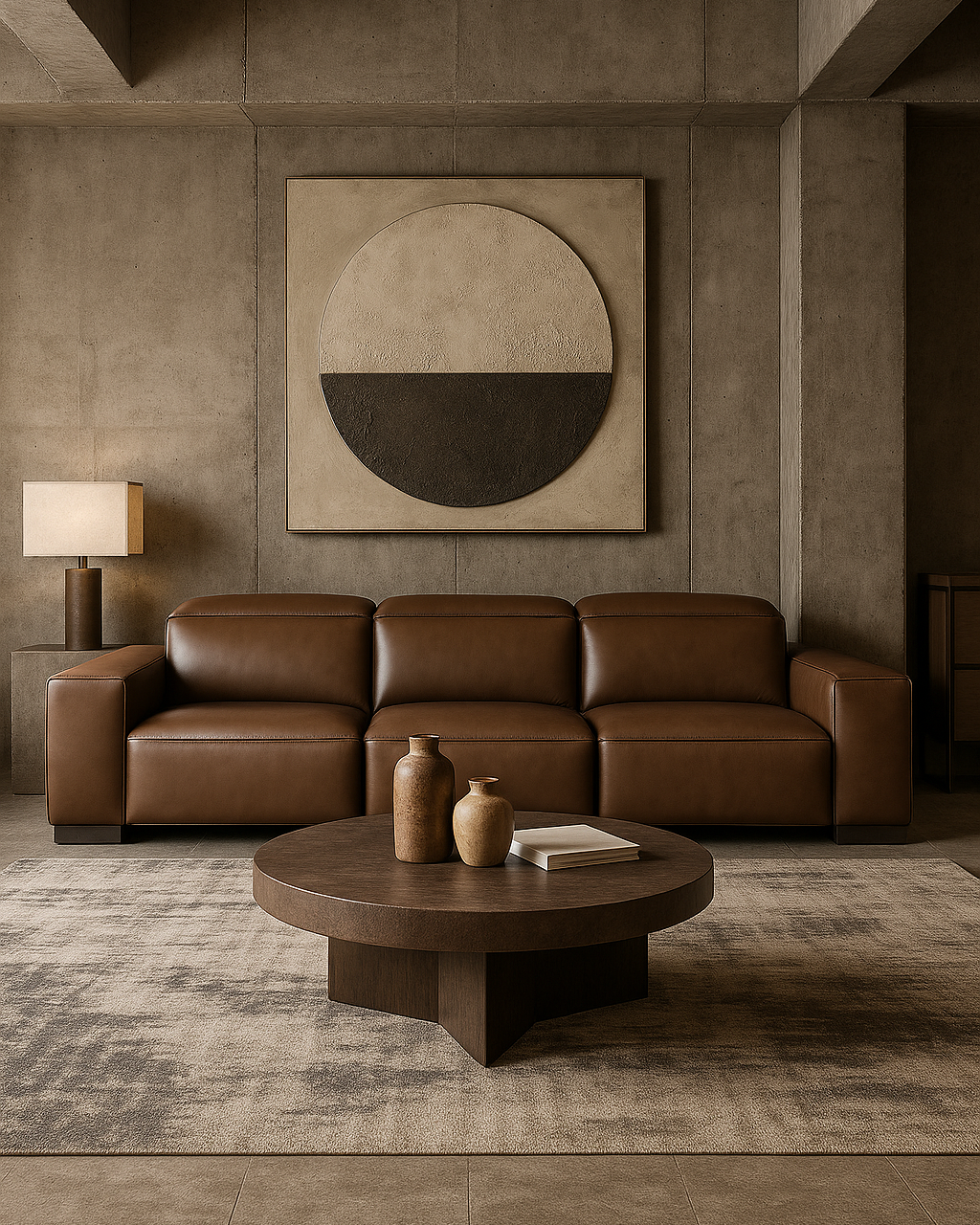 Camile Leather Recliner Sofa