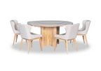 Solara Dining Set (1 Table + 4 Chair) by Wood Haven