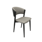 Modern chair with gray seat and backrest on a white background