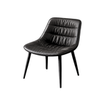 Black leather chair on a white background