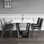 Dining room with a modern table and chairs in a stylish interior.