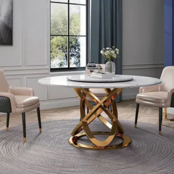 Arista Sintered Stone Round Dining Table